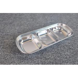 Restaurant rectangular serving tray Japanese sushi dinner set sauce metal steel serving dishes for banquet