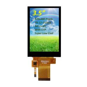 China 320x480 HVGA 3,5 polegadas TFT LCD Display MCU + SPI Interface com capacitivo touch screen supplier