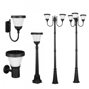 Optically Controlled LED Garden Solar Light Dustproof Aluminum PC Material with Mono cell solar panel