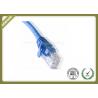 Blue Color Cat6 Network Patch Cord 24AWG With RJ45 Plug Connector