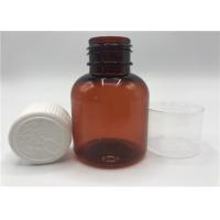 China 120ml Medicine Syrup Bottle PET Brown Screw Cap High Transparent on sale