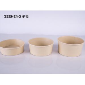 Disposable Eco Friendly Bamboo Food Bowls PLA Coating 1000ml