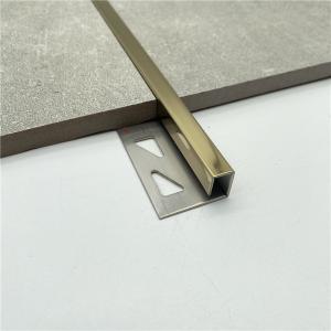 Anti Rust Flat Trim 304 316 Stainless Steel Flat Tile Trim Ceramic Tile Strips For Wall Ceiling Decoration