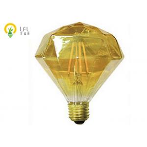 China 4W 2200K Flat Diamond Decorative LED Bulbs With Golden Glass D64*148mm supplier