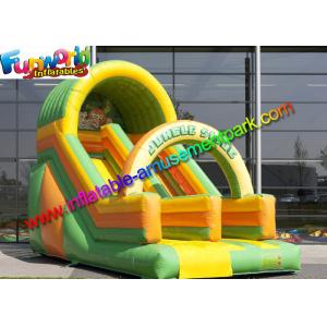 Kids Commercial Inflatable Slide , Jungle Tree Inflatable Cartoon Dry Slides