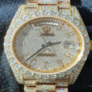 20 Carat White Bussdown  Bust Down Watch Rolex Millionaire Conflict Free