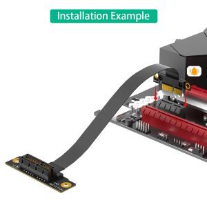 China Cable de extensión PCI E 1X 36 pin 270 grados para PCI Express Gen3 8Gbps velocidad wholesale