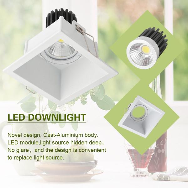 8 W Commercial Lighting Fixture Cast-Aluminium LED Module White / Black SEC-L-DL135