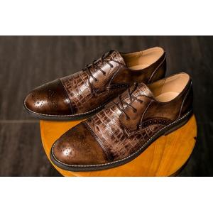 China Full Grain Leather Mens Dress Shoes , Pointed Toe Handmade Mens Oxford Shoes supplier