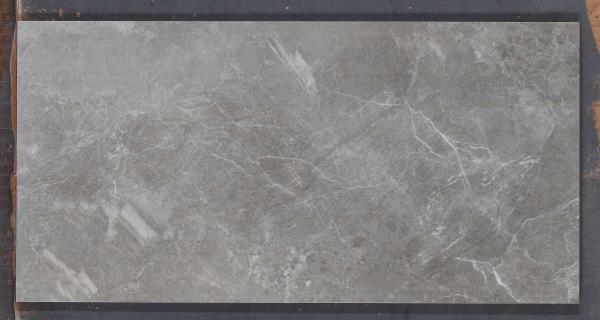 Super Glossy Polished Porcelain Tiles Grey Color 600*1200 Mm Size / Marble Look