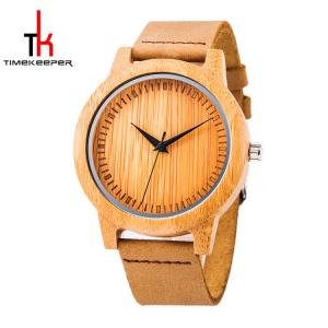 China Bamboo Dial Japan Movement Cool Watch Custom Logo Big Face Best watches for Men supplier