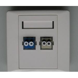 White color Light Weight FTTH Terminal Box Socket Panel LC 2 Duplex Adapter 86 Plastic Shell