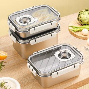 China 2L Stainless Steel Lunch Boxes Metal Food Containers With Refrigerator Safe supplier