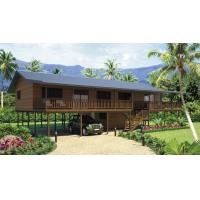 China Holiday Living Home Beach Bungalows , Wooden Bungalow With Light Steel Frame on sale