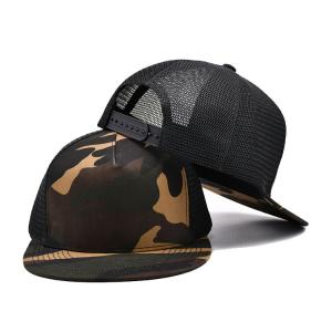 Unisex classic Flat Brim Mesh Cap Structured Shape Customized One Size Fits All