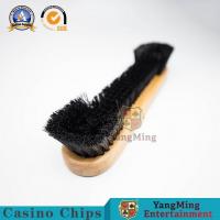 China Hand - Held Casino Game Accessories Poker Table Layout Wood Color Roulette Wheel Cloth Dust Cleaning Brush on sale