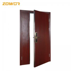 China 35Kg/M2 Weight Fireproof Steel Door UL Listed Double Swing Max Size 8' X 8' supplier