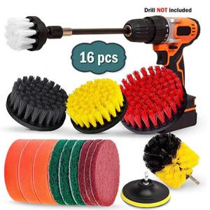 China 16PCs PP Electric Drill Brush Set For Car Wash Household Cleaning wholesale