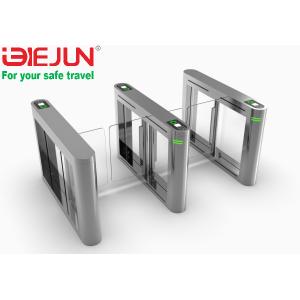 Glass Security Turnstiles , Airport Swing Gate Turnstile With Alarm Function