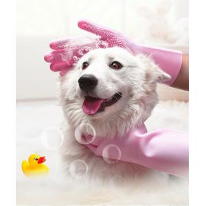 China Massage Gloves Bath Grooming Dog Cleaning Washing Bathing Tool Shampoo Hand Comb Silicone Pet Brush supplier