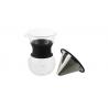 Glass Carafe Coffee Maker , Stainless Steel Single Cup Pour Over Coffee Maker