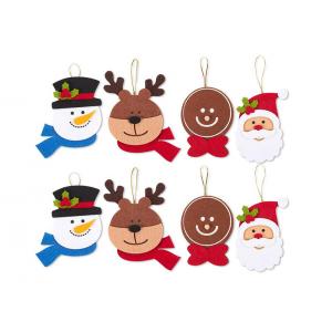 Hanging Decorative Kids 10CM Felt Christmas Ornaments