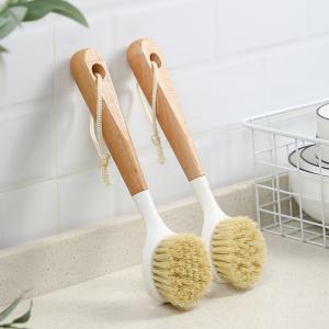 China Kitchen Sink Household Cleaning Bamboo Dish Brush Natural Scrub Cleaning supplier