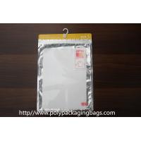 China Small Compounded Clear Poly Bags With Hangers Or Hook For T – Shirt / Sleeve on sale