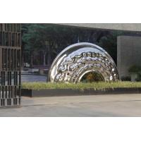 China Stainless Steel Large Outdoor Sculpture , Mirror Polished Outdoor Modern Art Statue on sale