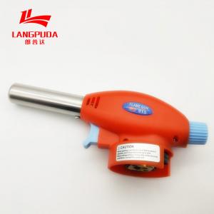 China Red 17cm Cassette Gas Torch Burner , Portable Butane Gas Torch supplier