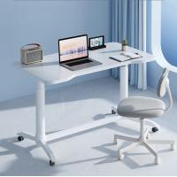 China Courtyard White Wood Pneumatic Height Adjustable Desk for Home Office Productivity on sale