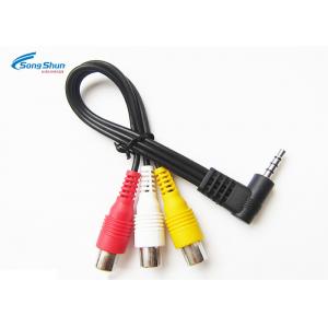China Video Audio Cable Cord 3 RCA Male Plug To RCA Stereo DC 3.5mm 4 Pole Home Appliance supplier