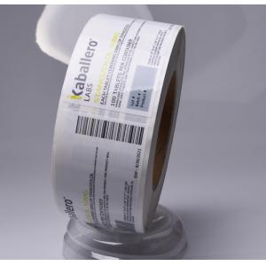 China Printing custom high quality glossy self adhesive vinyl jar packaging label in roll supplier