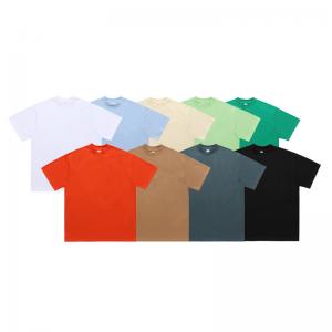 China Plus Size Men's Printed T-shirt 240G Cotton Short Sleeve Loose Base T Shirt for Men S-2XL supplier