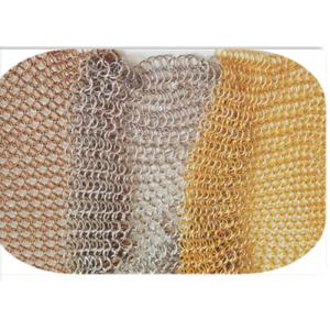 China 8mm Metal Ring Mesh Curtain Round Gold Stainless Steel 304 supplier