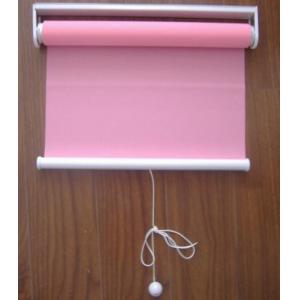 China spring 100% polyester fabric roller blinds for windows with aluminum headrail and toprail supplier