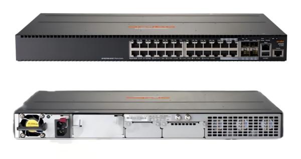 Aruba 24G PoE+ Network Switch with Modular 10GbE and 40GbE Uplinks for High-Speed Connectivity