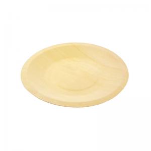 LFGB Bulk Biodegradable Disposable Wooden Plates 160mm For Party Wedding