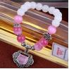 White chalcedony pink opal bracelets, gemstone bracelets, teen girl’s bracelet,