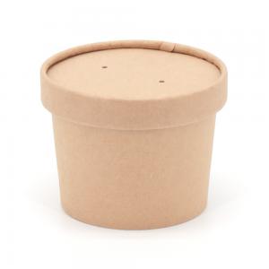 Kraft Paper Ice Cream Paper Bowl / Cup / Tubs Single Wall