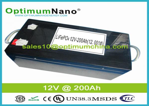 Lightweight Lifepo4 Rechargeable Battery 12V 200Ah With High Energy Density