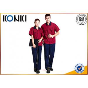 China Durable Custom Professional Work Uniforms in red color for engineers wholesale