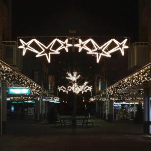 christmas star lights decoration street