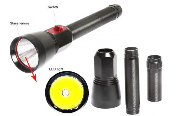 Rechargeable Powerful Led Dive Torch , Cree XHP70 Underwater Diving Flashlight