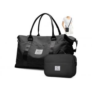 China Hot Sale Waterproof Travel Bag Large Capacity Black Gym Shoulder Bag Ladies Weekend Travel Bag supplier