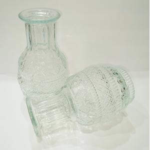 China Transparent Bud Pot Bulk Custom Round Nordic Mini Cylinder Clear Glass Flower Vase supplier