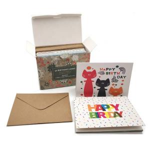 China Matt Lamination Custom Paper Greeting Card , Custom Gift Card Printing supplier