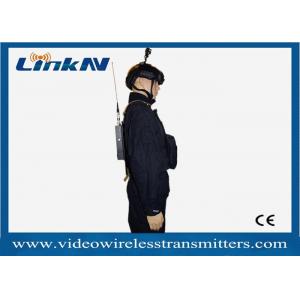 Transmisor video táctico COFDM HDMI de Manpack de la policía militar y intercomunicador bidireccional AES256 de CVBS con pilas