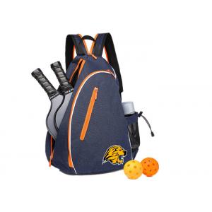 Orange Pickleball Racket Bag Anti Theft Crossbody Sling Bag Waterproof With Fence Hook
