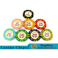 China Texas Hold’em / Metal Poker Chips For Casino Gaming With Numbers Casino Chips on sale